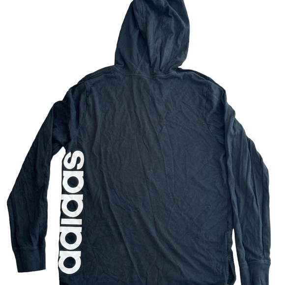Adidas Hooded Long Sleeve Tee. Youth Small - Picture 2 of 2